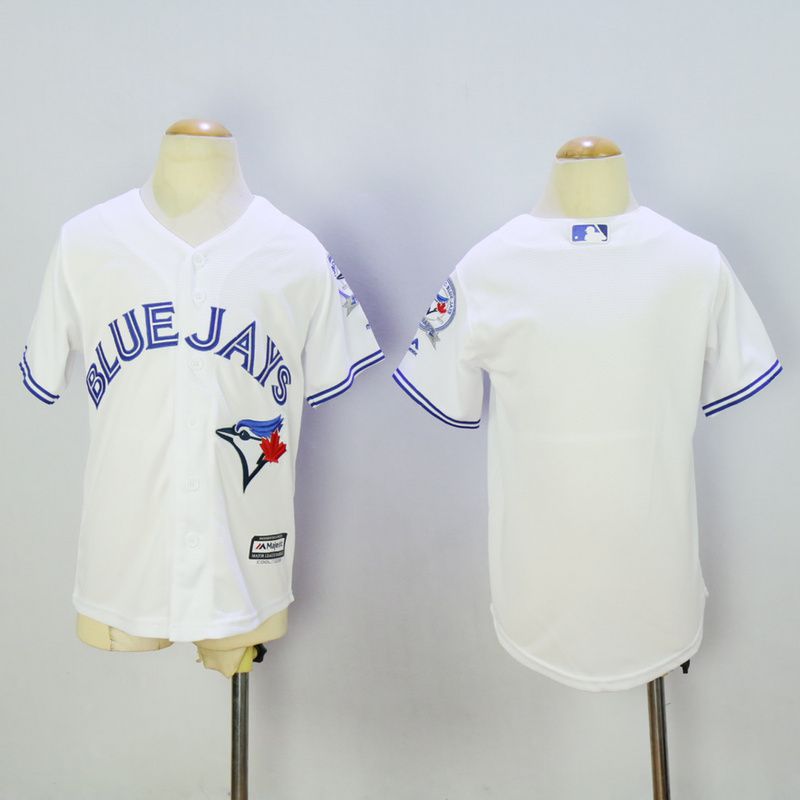 Youth Toronto Blue Jays Blank White MLB Jerseys